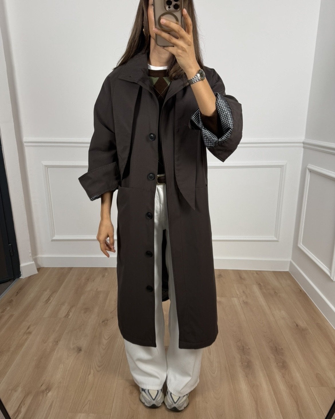 London Koyu Kahve Ultra Premium Trençkot