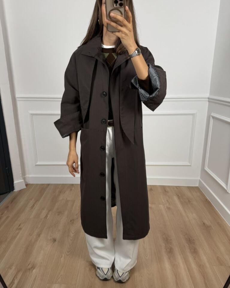 London Koyu Kahve Ultra Premium Trençkot