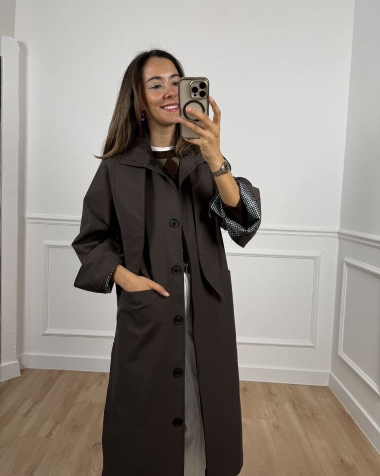 London Koyu Kahve Ultra Premium Trençkot