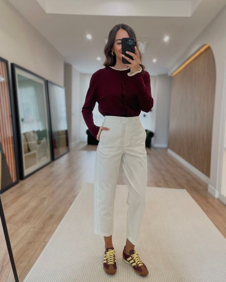 Lova Bordo Dantel Detaylı Hırka