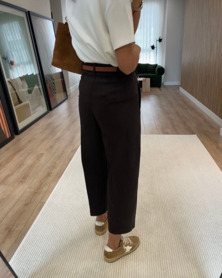 Varen Kahverengi Barrel Kumaş Pantolon