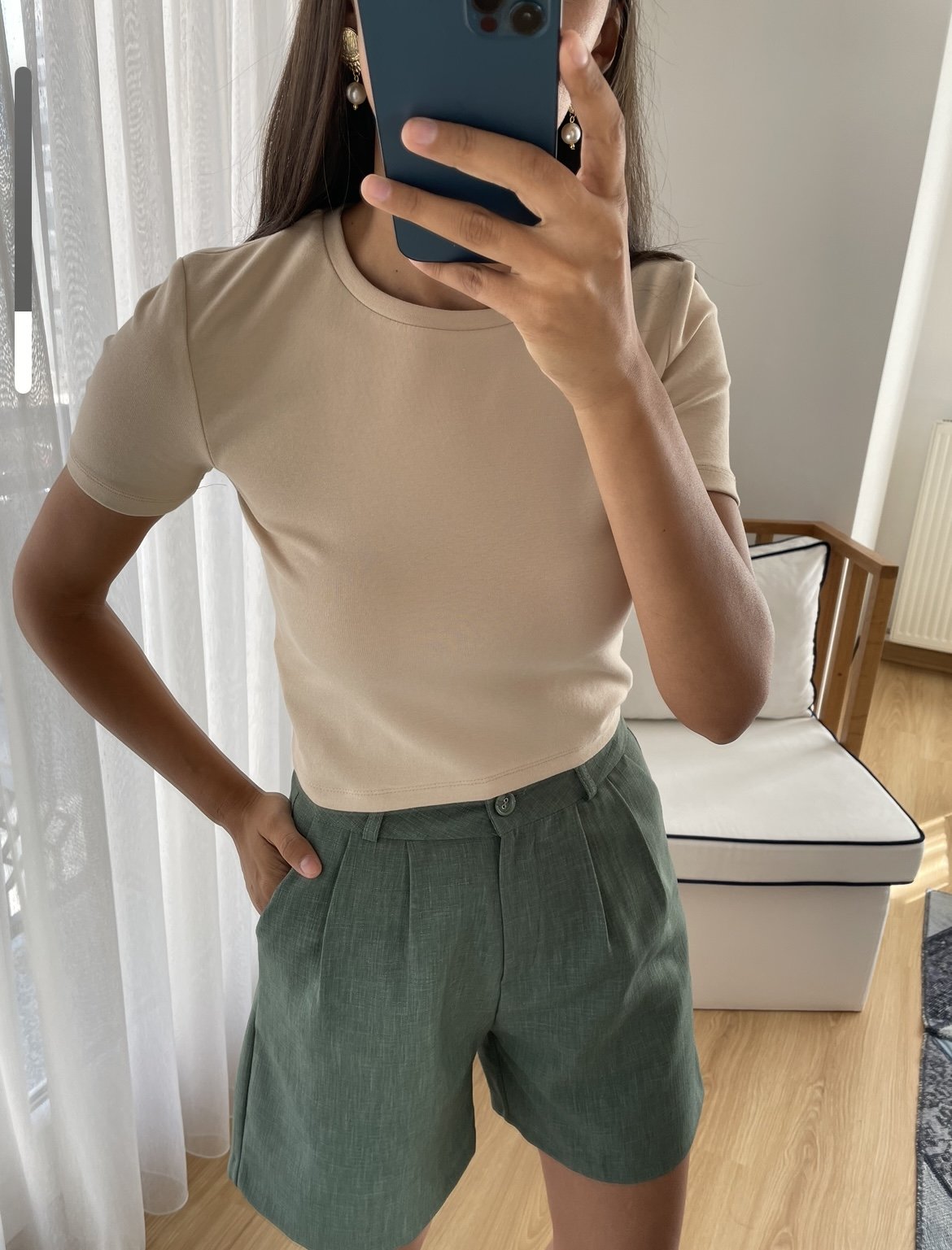 Liorael Bej Dilvin Kısa Tişört