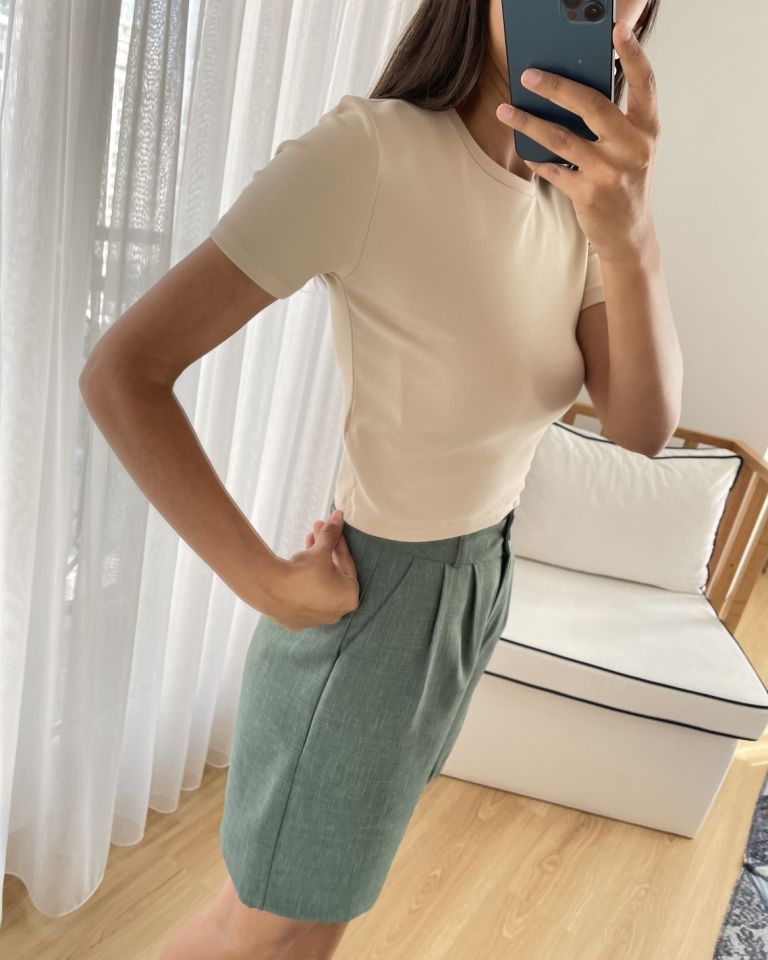 Liorael Bej Dilvin Kısa Tişört