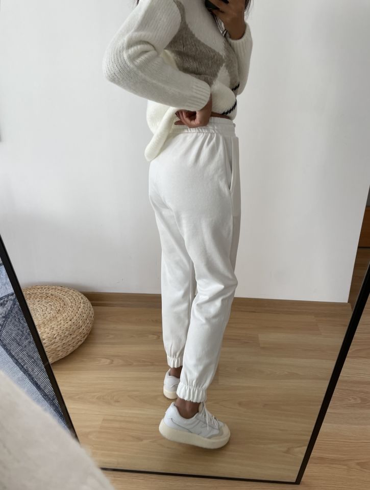 Clarisa Beyaz Jogger Eşofman