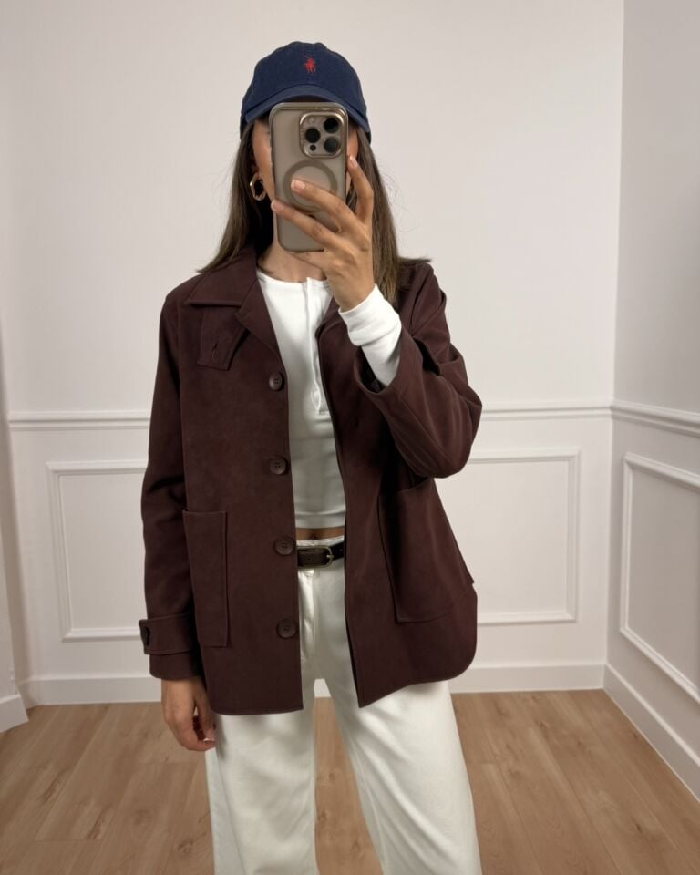 Merlot Bordo Premium Süet Ceket