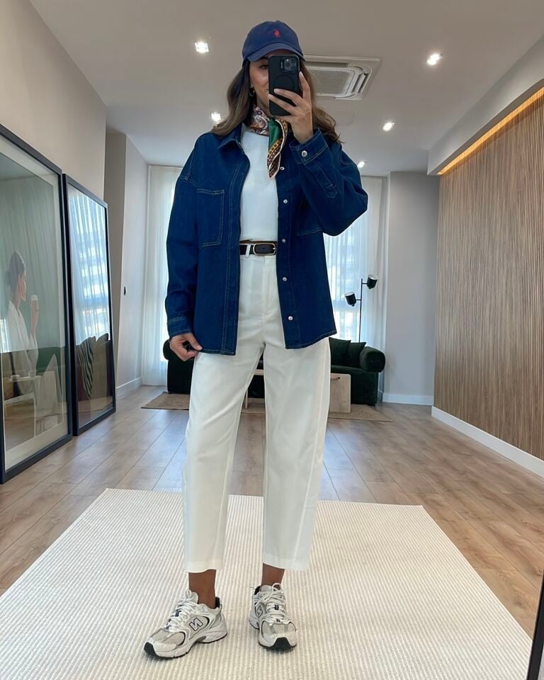 Zena Indigo Mavi Premium Oversize Denim Ceket
