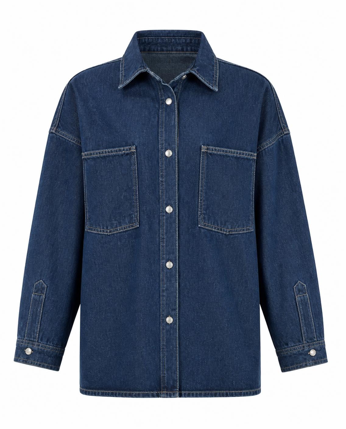 Zena Indigo Mavi Premium Oversize Denim Ceket