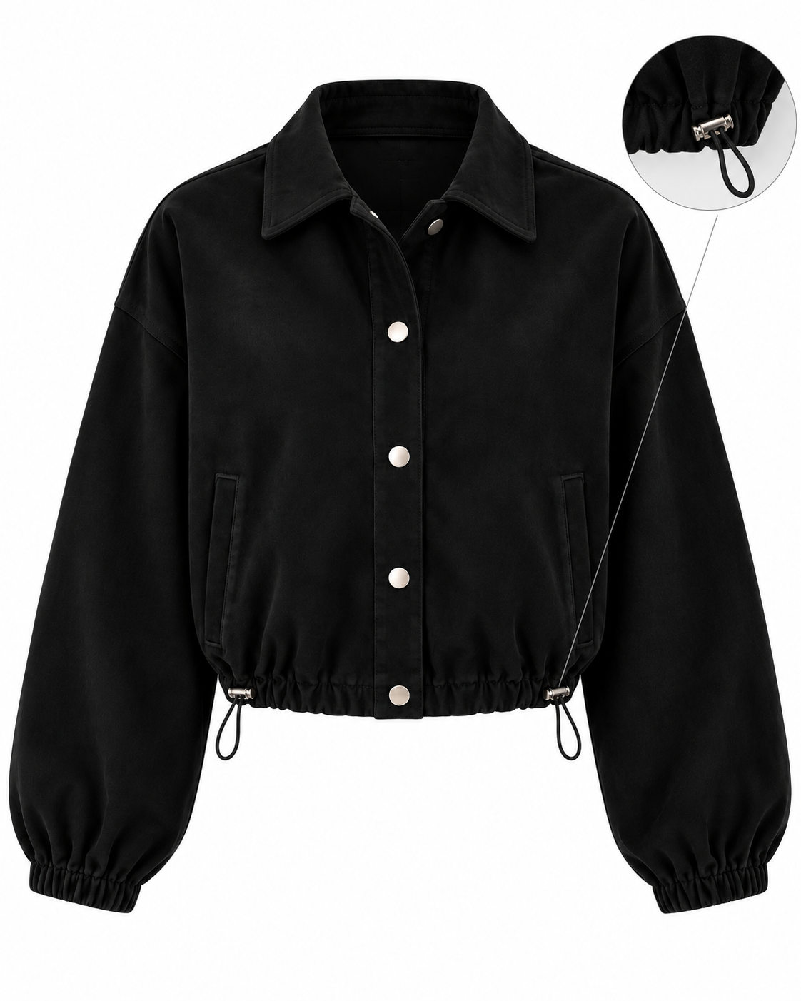 Urban Siyah Süet Premium Bomber Ceket