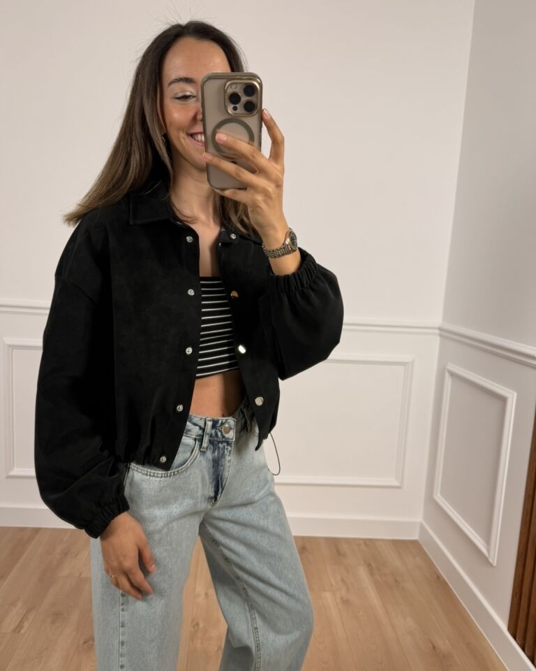 Urban Siyah Süet Premium Bomber Ceket