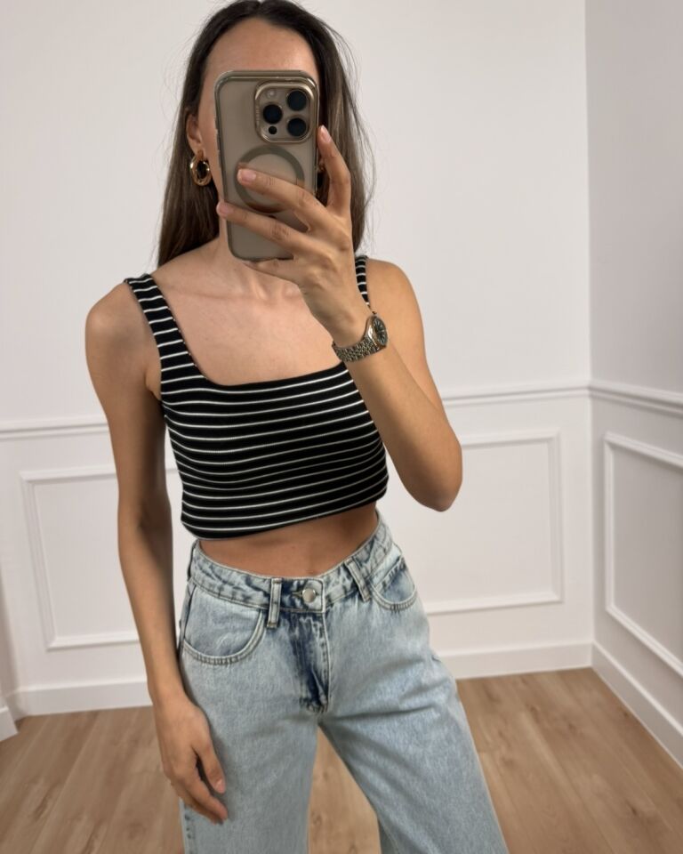 Marine Siyah Çizgili Premium Atlet