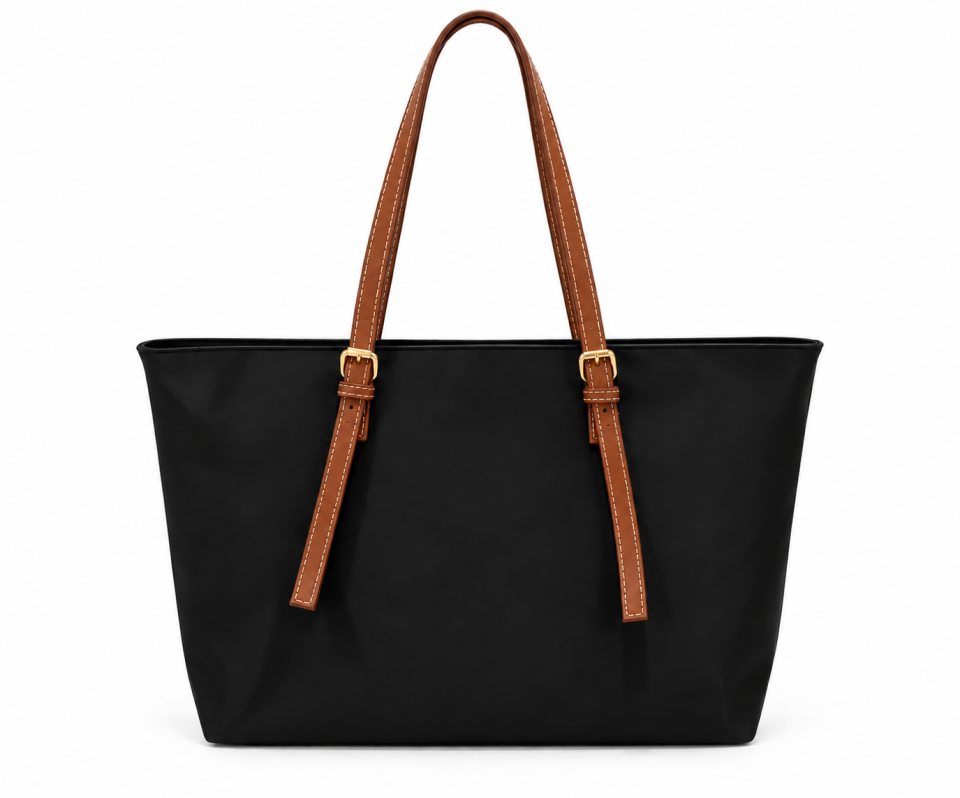 Marla Siyah Kahve Detaylı Shopper Çanta