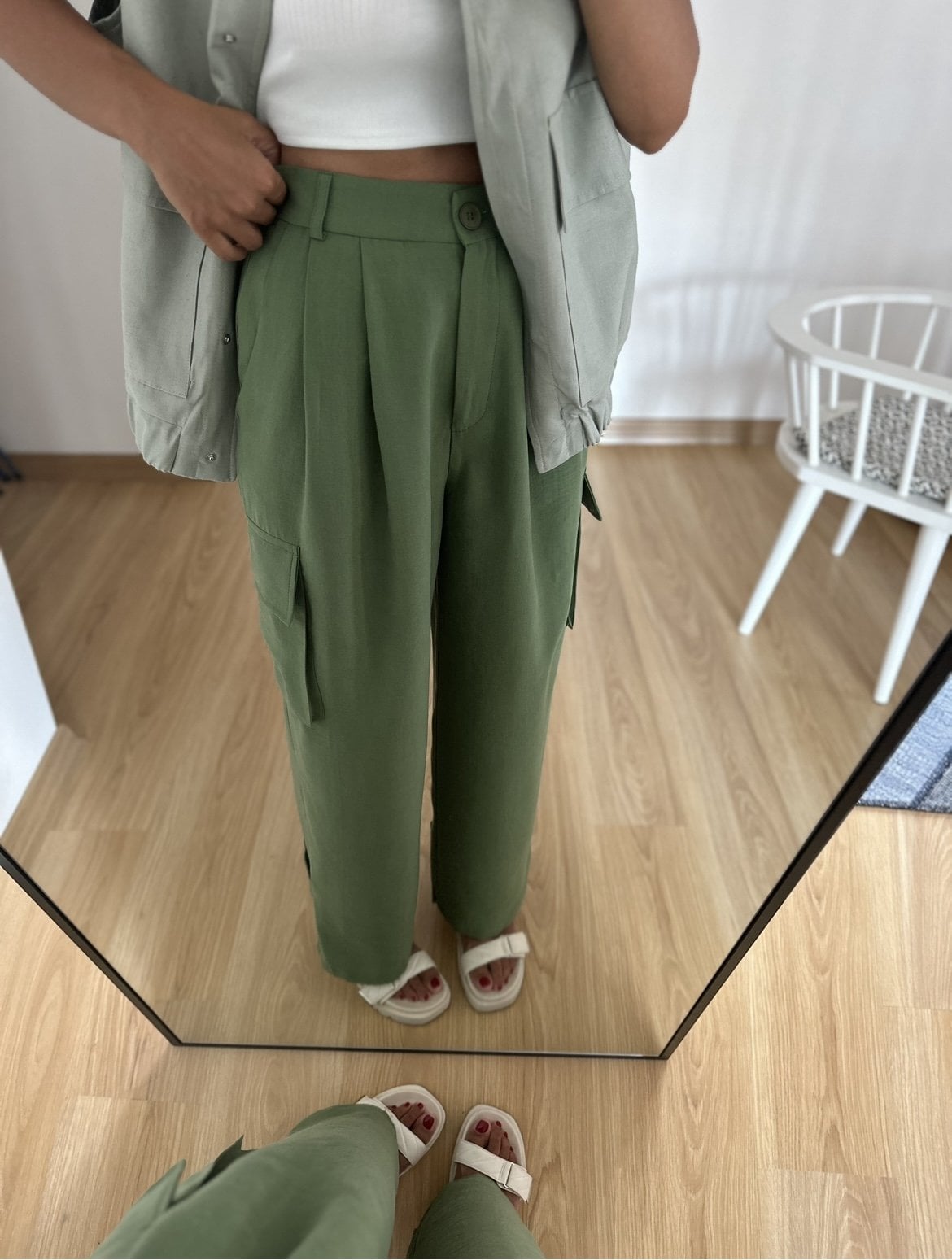 Ravena Yeşil Premium Kargo Cepli Pantolon