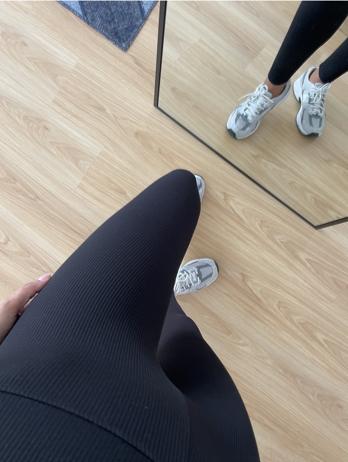 Virel Siyah Yüksek Bel Fitilli Tayt