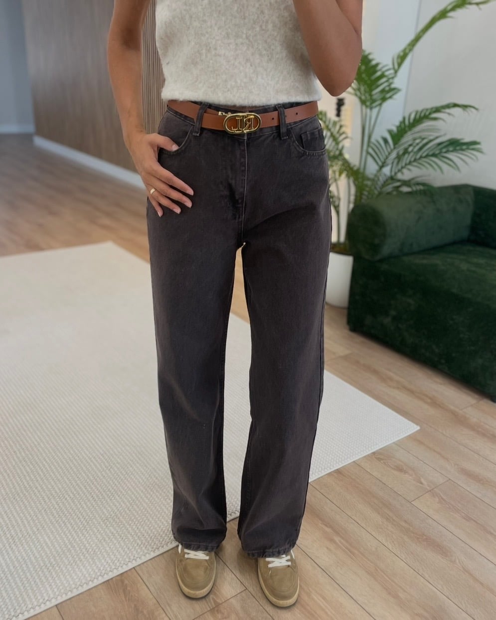 Moka Koyu Kahverengi Jean