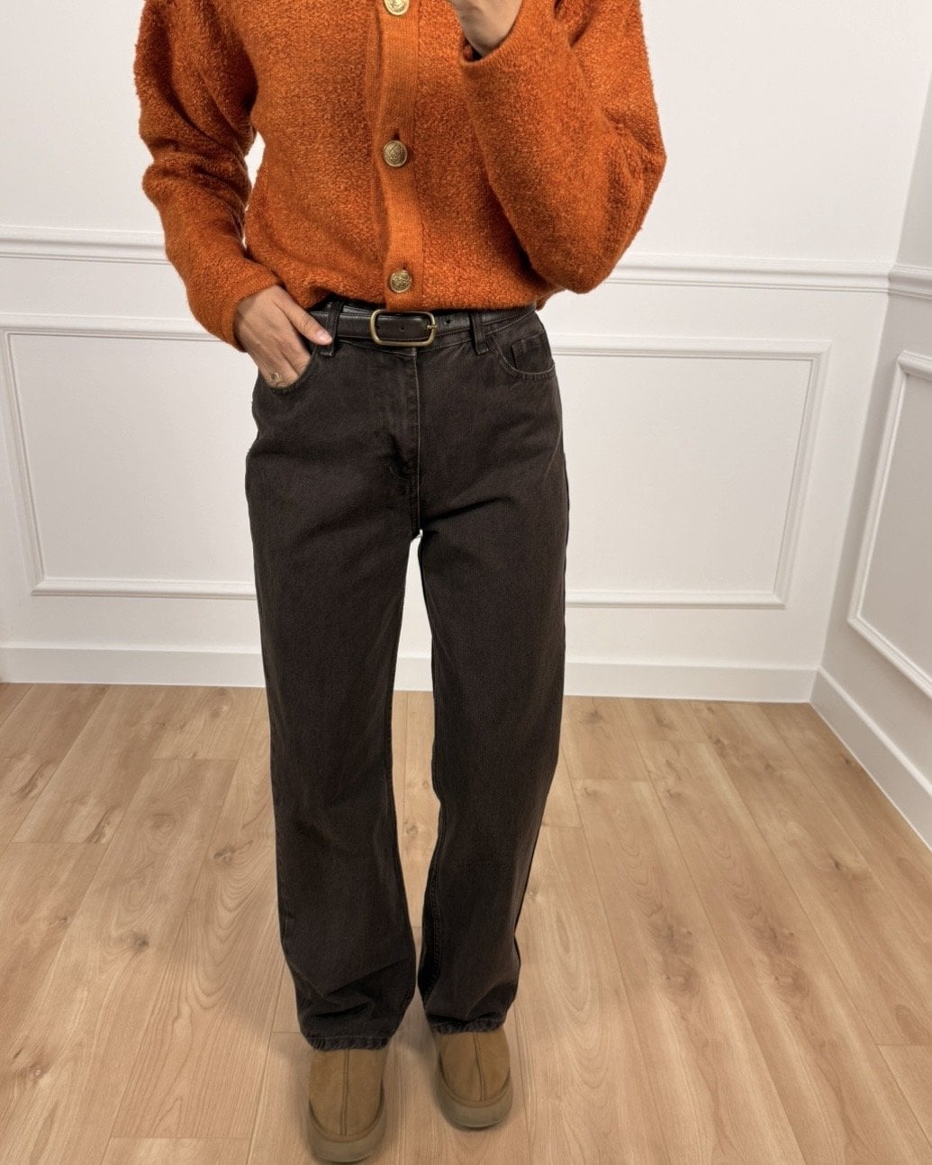 Moka Koyu Kahverengi Jean