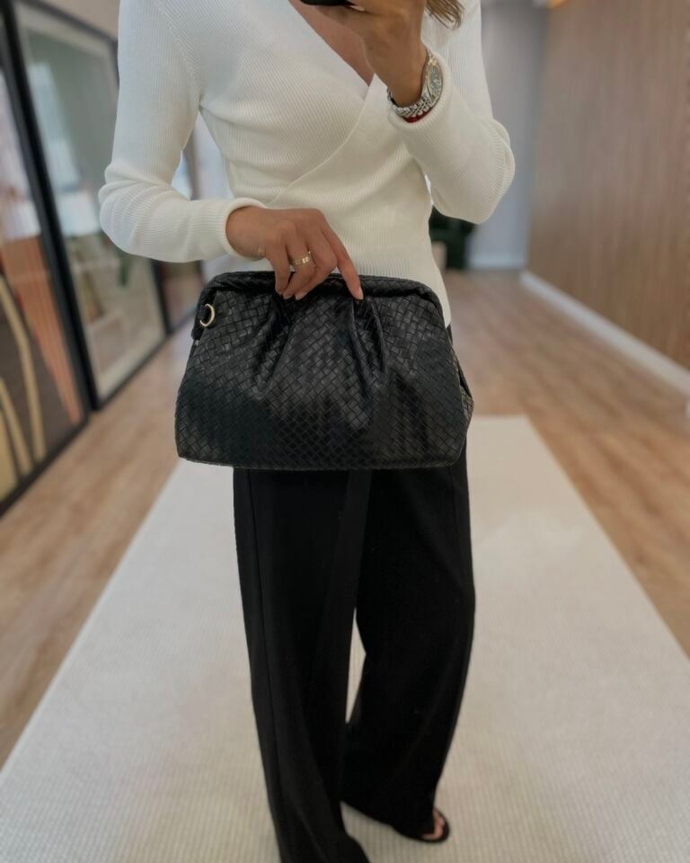 Vessa Siyah Clutch Çanta