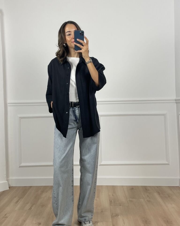 Arin Siyah Yarım Kol Premium Gömlek