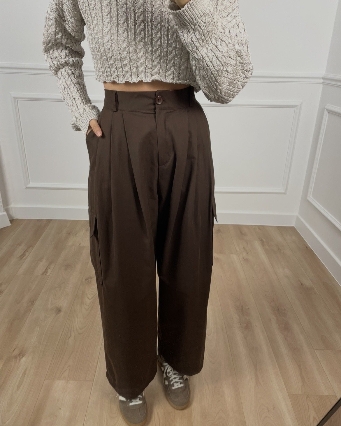 Solina Kahverengi Premium Kargo Pantolon