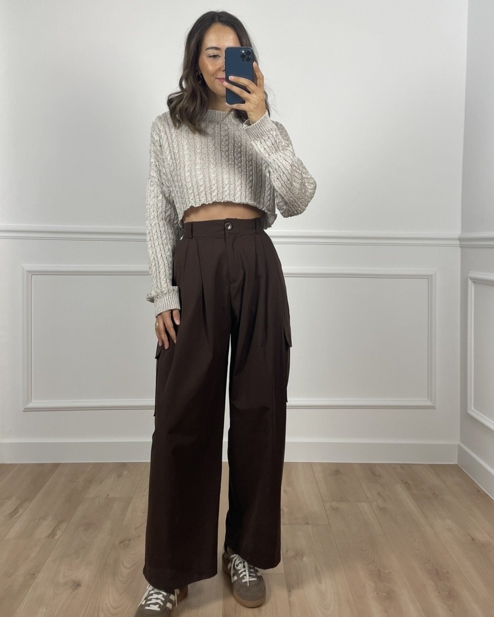 Solina Kahverengi Premium Kargo Pantolon