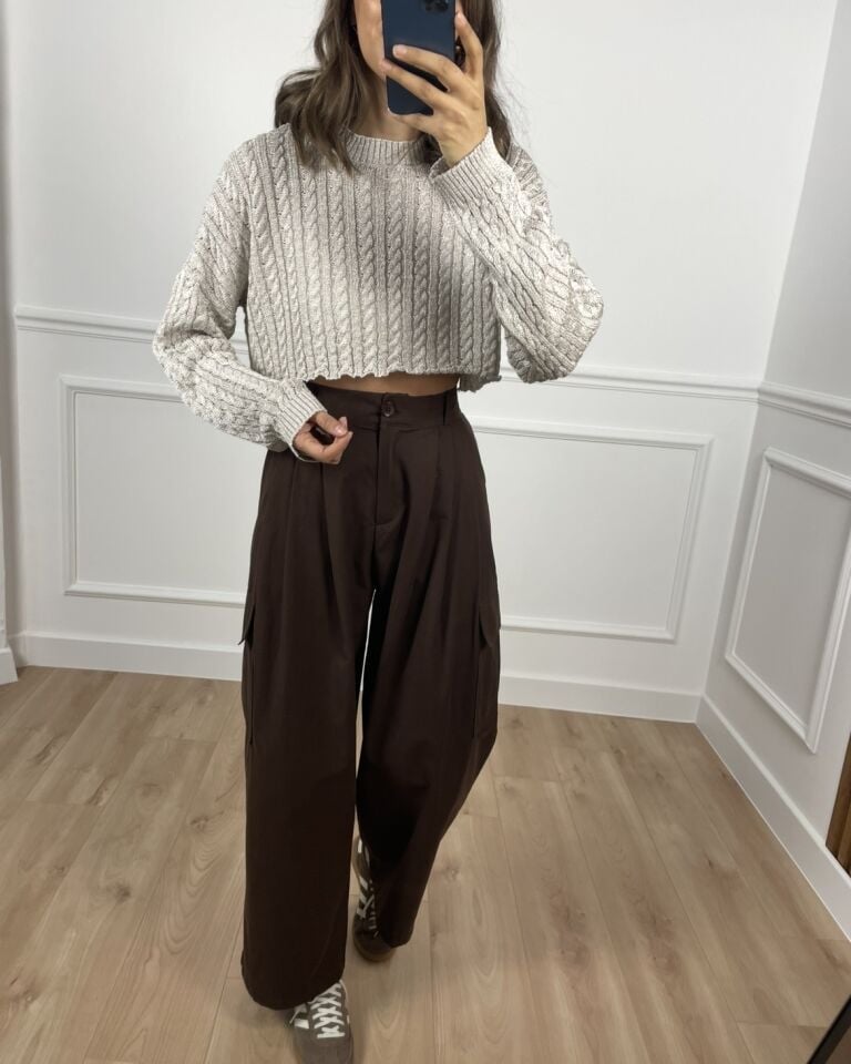 Solina Kahverengi Premium Kargo Pantolon