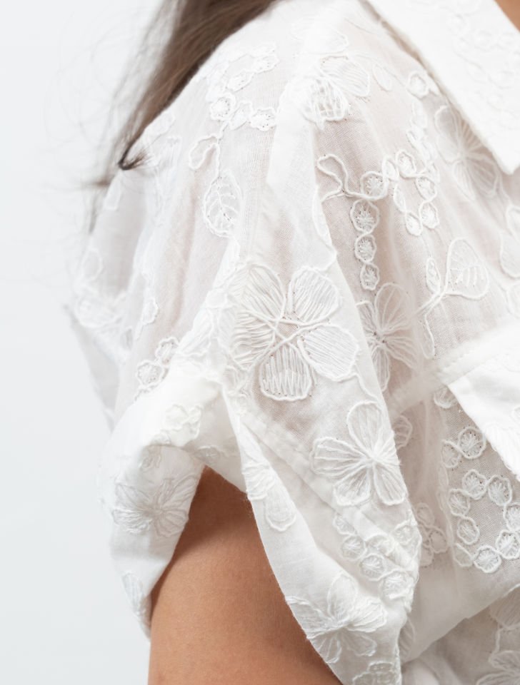 Alinae Ekru Crop Fisto Gömlek