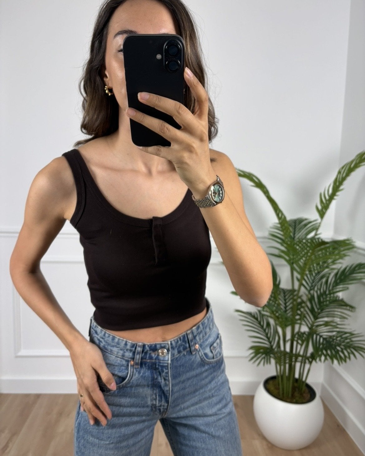 Belle Kahverengi Askılı Atlet