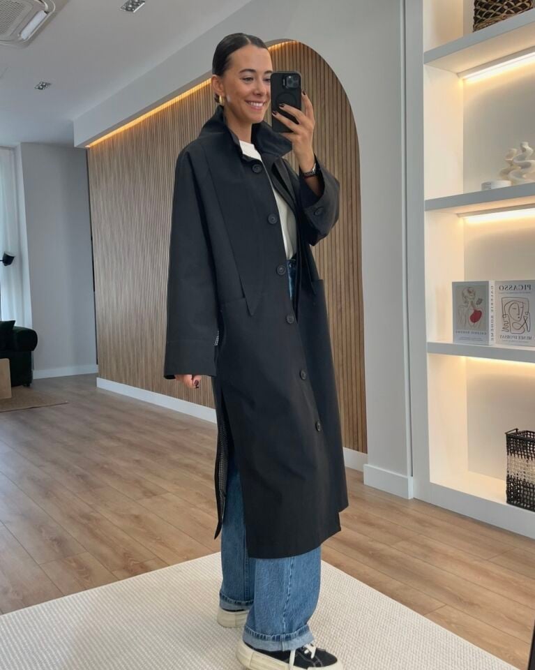 London Siyah Ultra Premium Trençkot