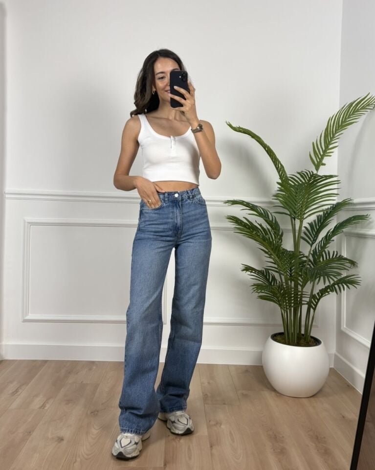 Dublin Orta Mavi Premium Straight Jean