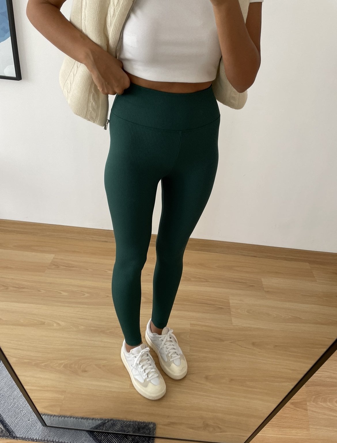 Virel Zümrüt Yüksek Bel Fitilli Tayt