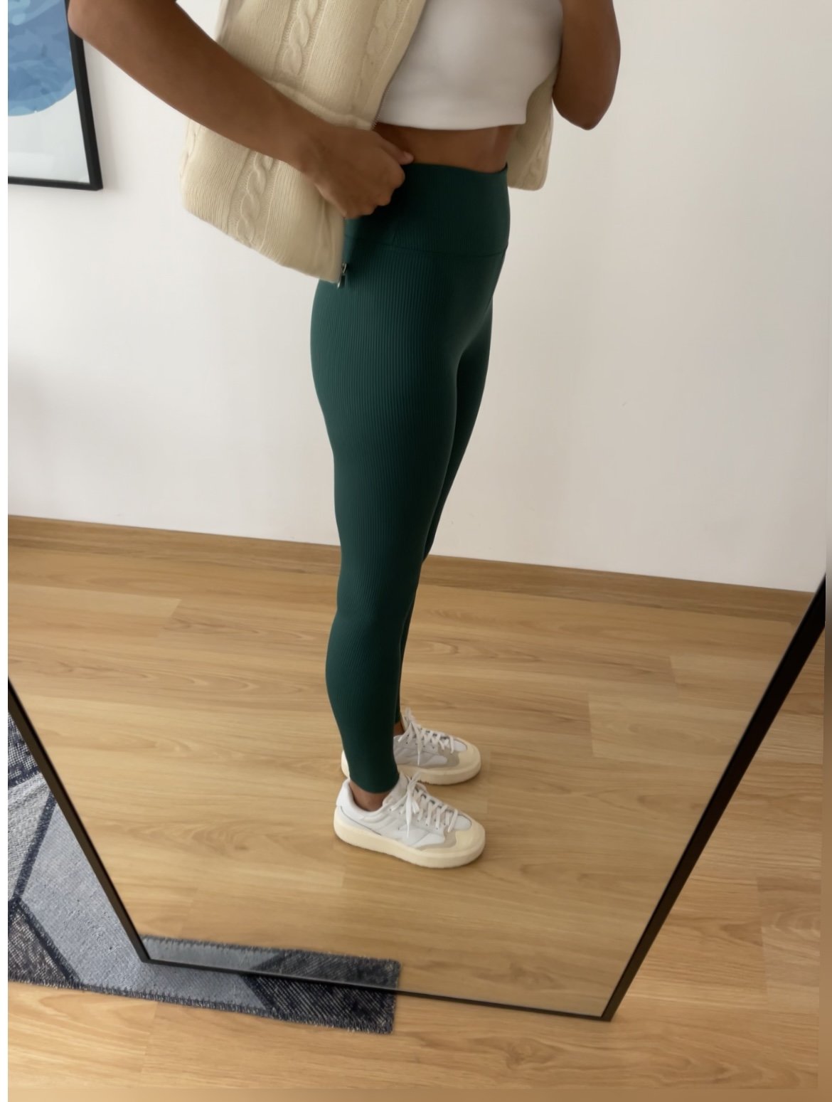 Virel Zümrüt Yüksek Bel Fitilli Tayt