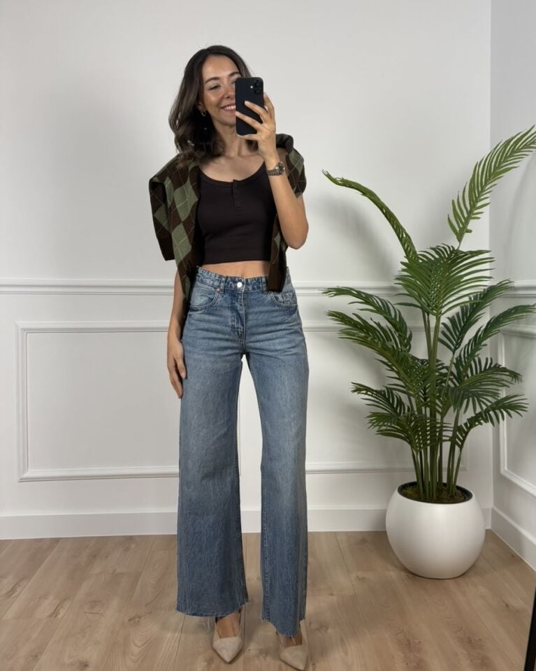 Brayn Kesik Paça Premium Jean