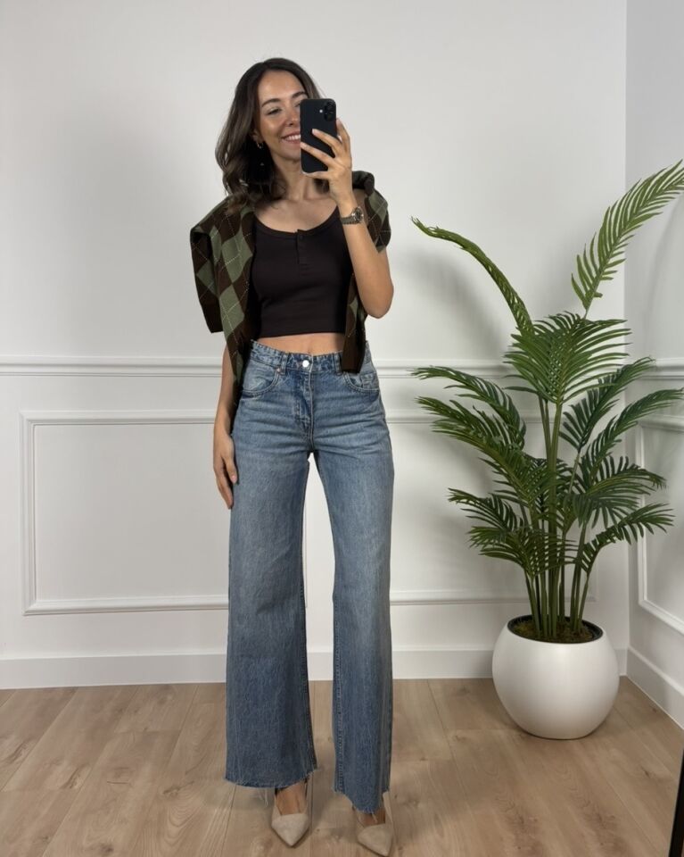 Brayn Kesik Paça Premium Jean