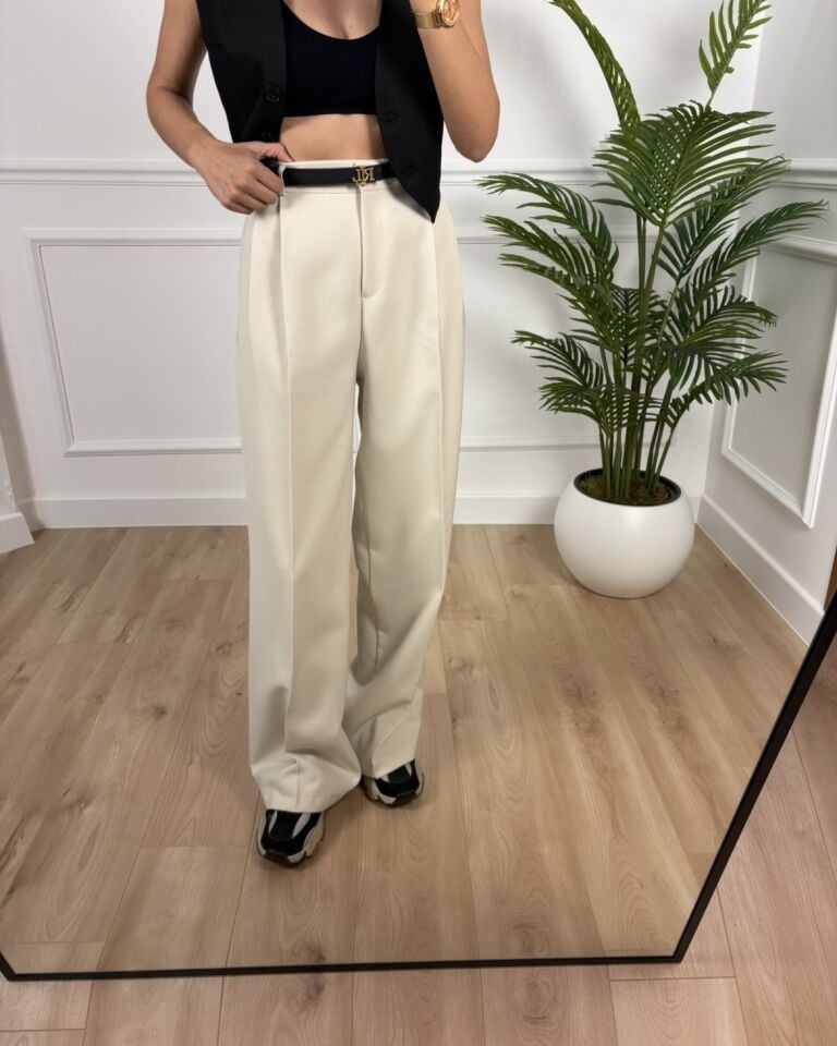 Nocta Ekru Ultra Premium Palazzo Pantolon