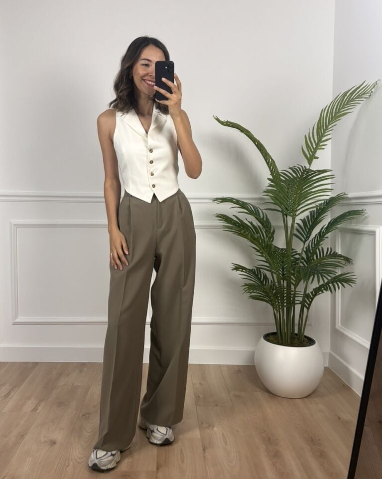 Nocta Haki Ultra Premium Palazzo Pantolon