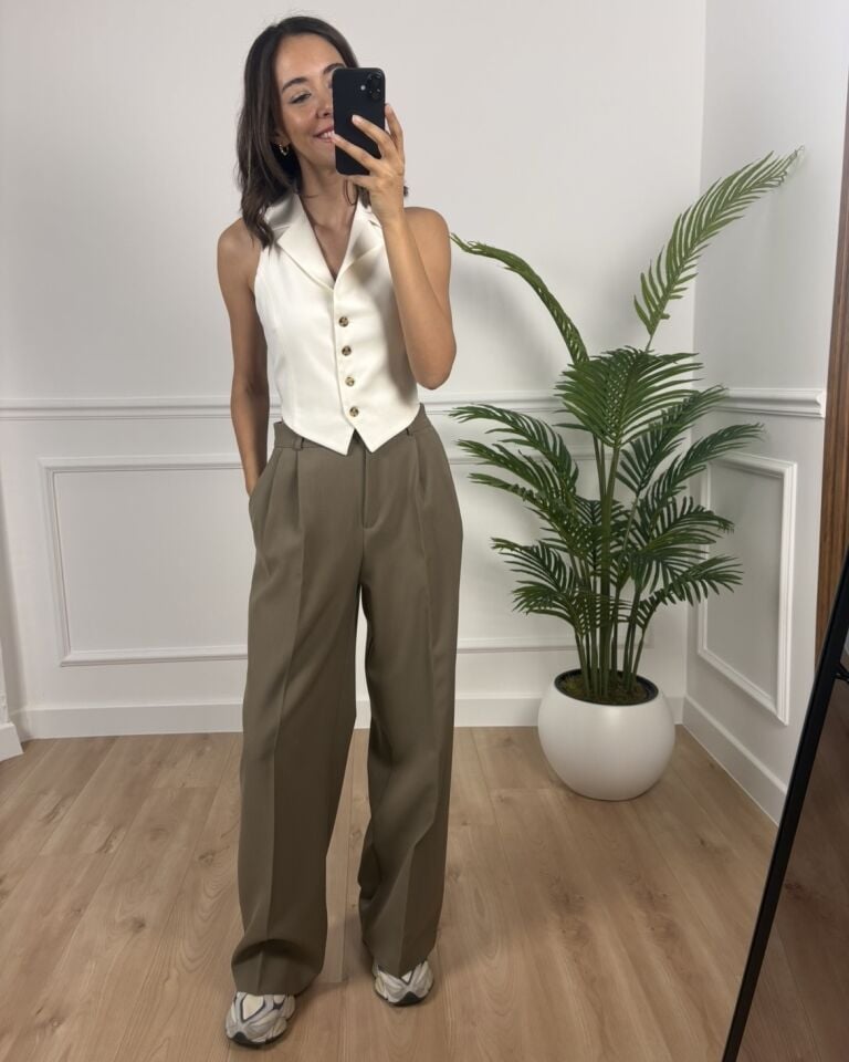 Nocta Haki Ultra Premium Palazzo Pantolon