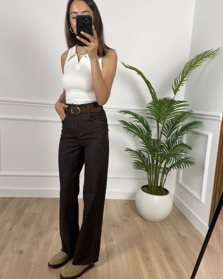 Evis Ekru Polo Yaka Fitilli Atlet