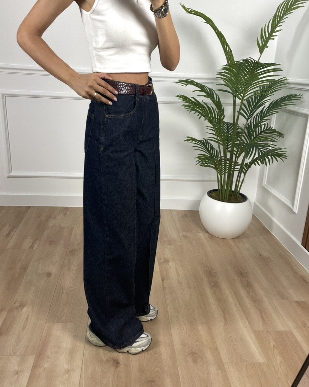 Ares Indigo Kemerli Premium Jean