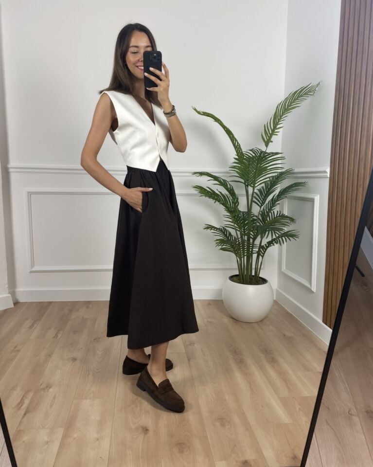 Luna Kahverengi Beli Lastikli Cepli Etek