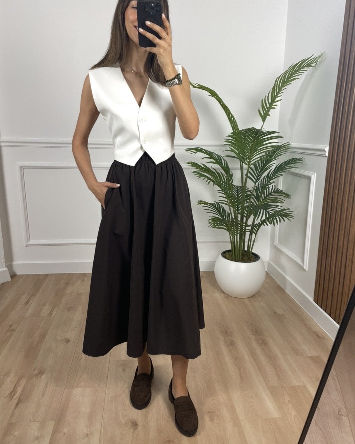 Luna Kahverengi Beli Lastikli Cepli Etek (ürün ön sipariştir kargo çıkışı 15.04)