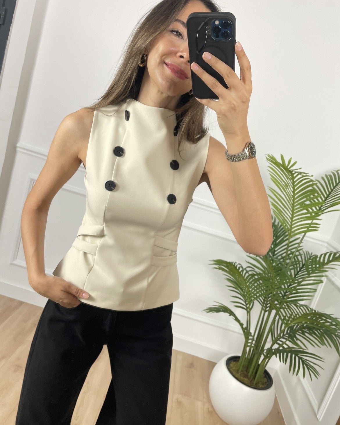 Perry Bej Kolsuz Bluz