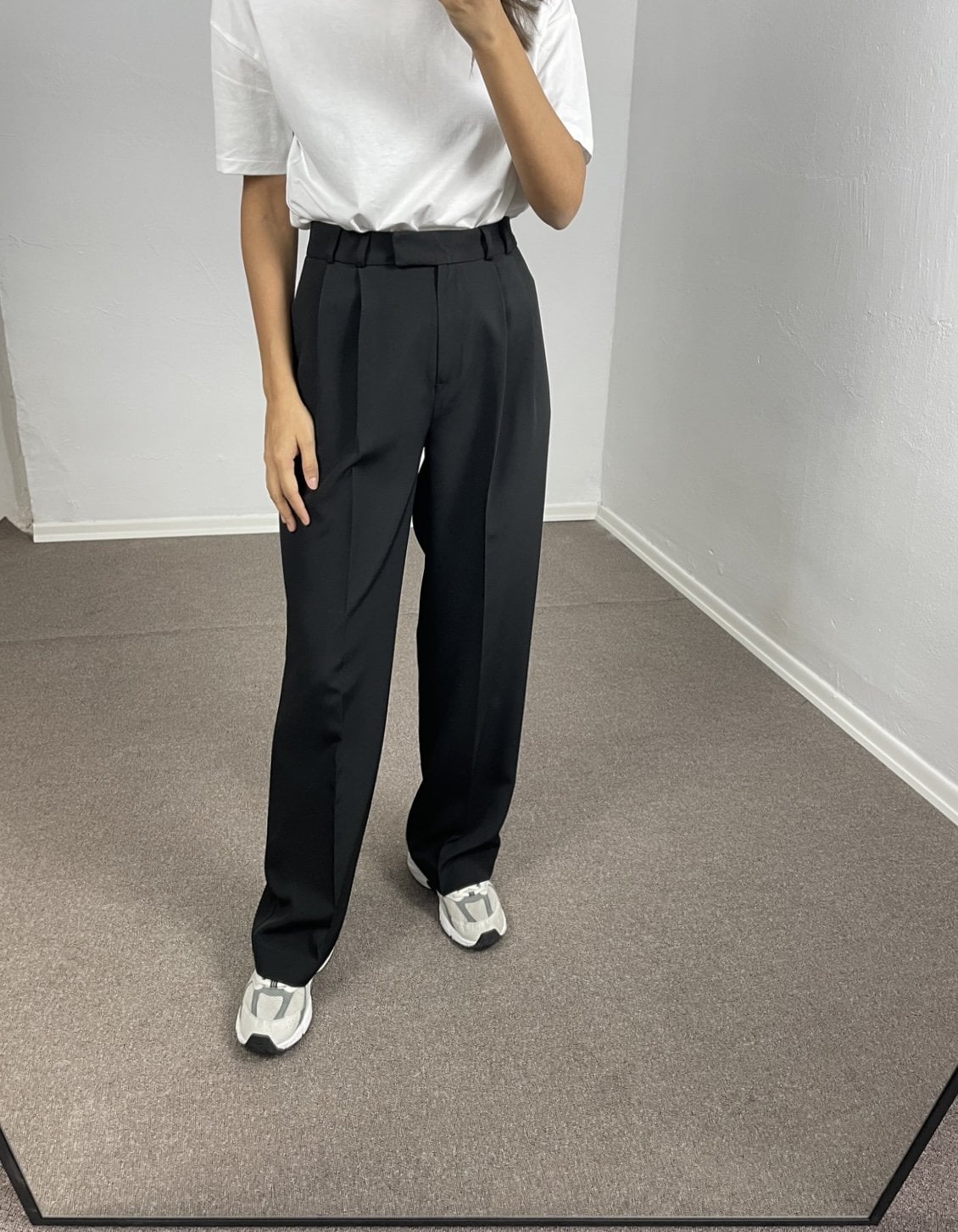 Arlen Siyah Yüksek Bel Palazzo Pantolon