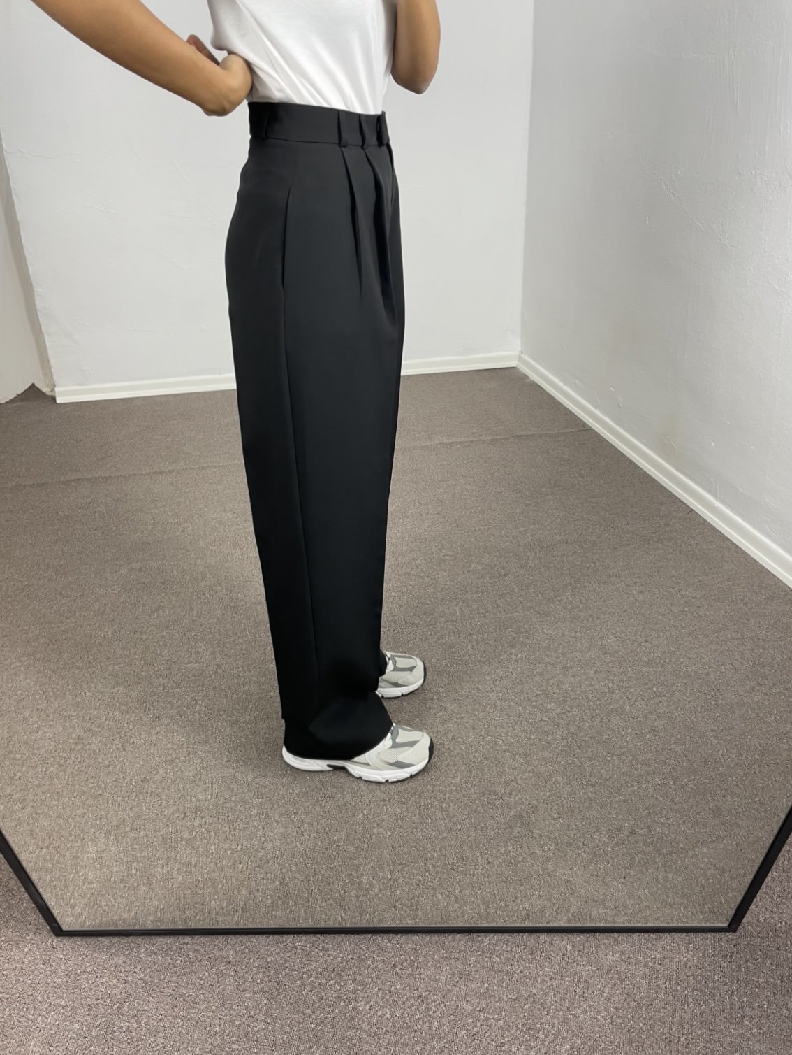 Siyah Yüksek Bel Palazzo Pantolon