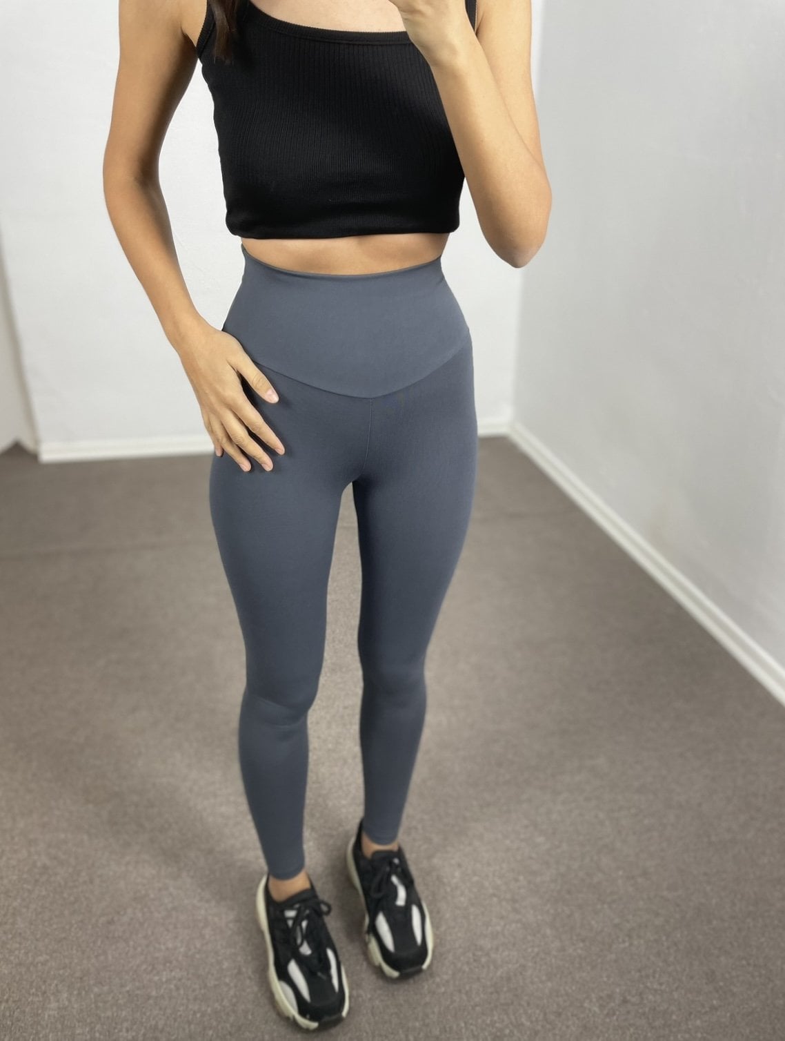 Arissa Gri Modal Yüksek Bel Premium Tayt