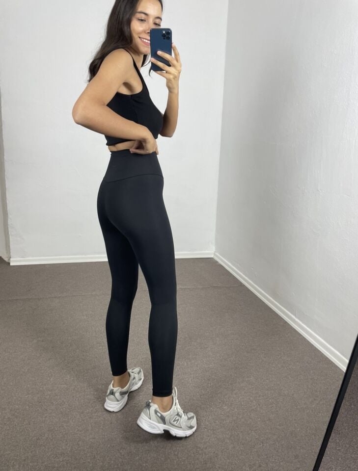 Arissa Siyah Modal Yüksek Bel Premium Tayt