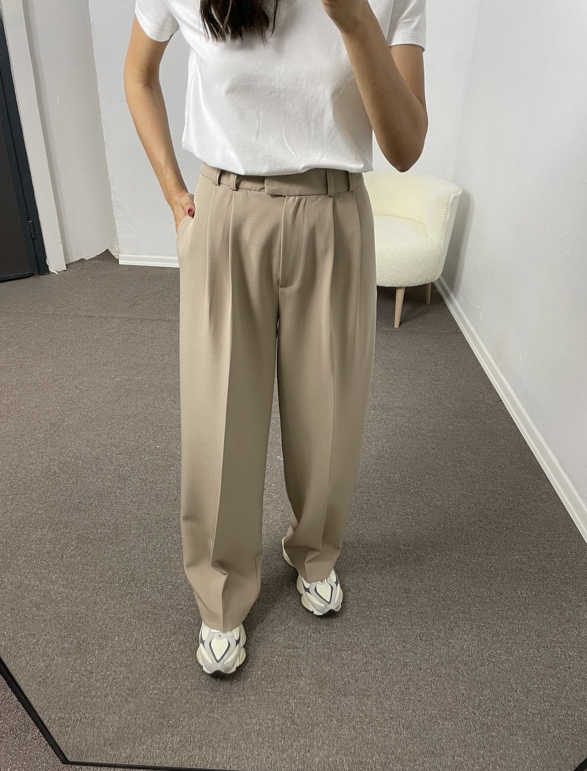 Arlen Vizon Yüksek Bel Palazzo Pantolon