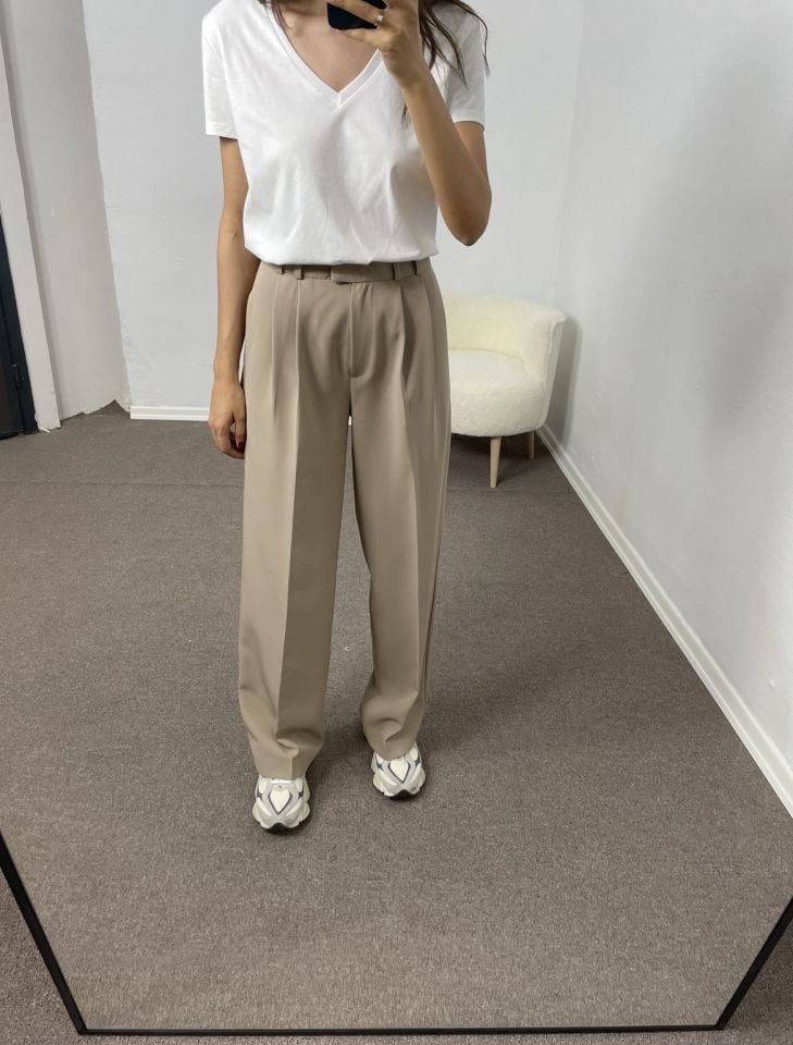 Arlen Vizon Yüksek Bel Palazzo Pantolon