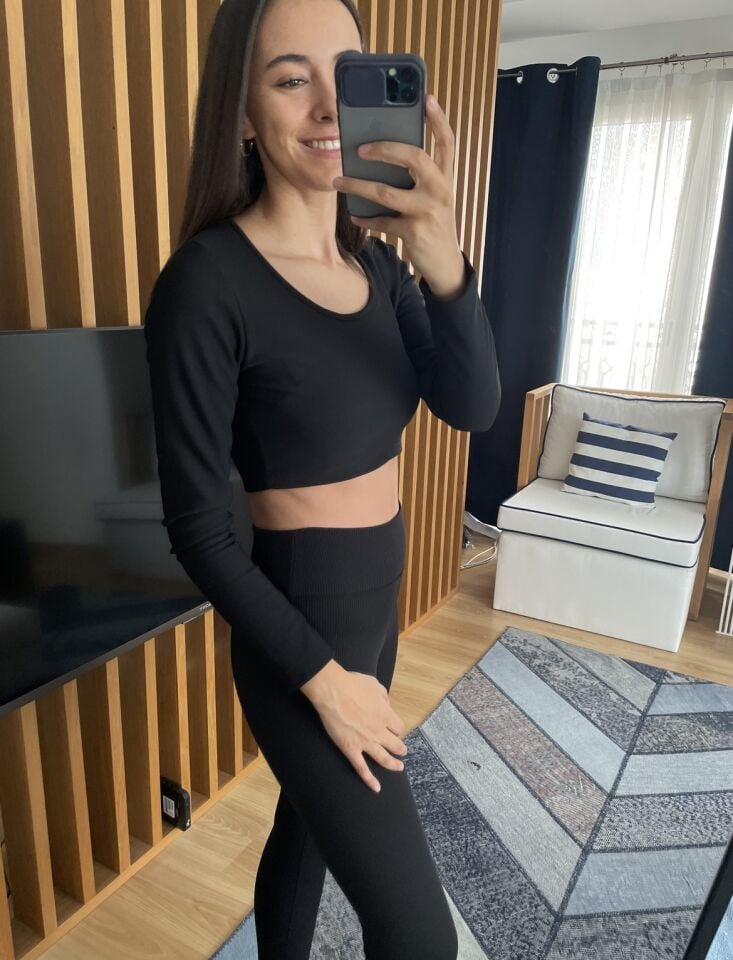 Siyah Şardonlu Fitilli Premium Crop