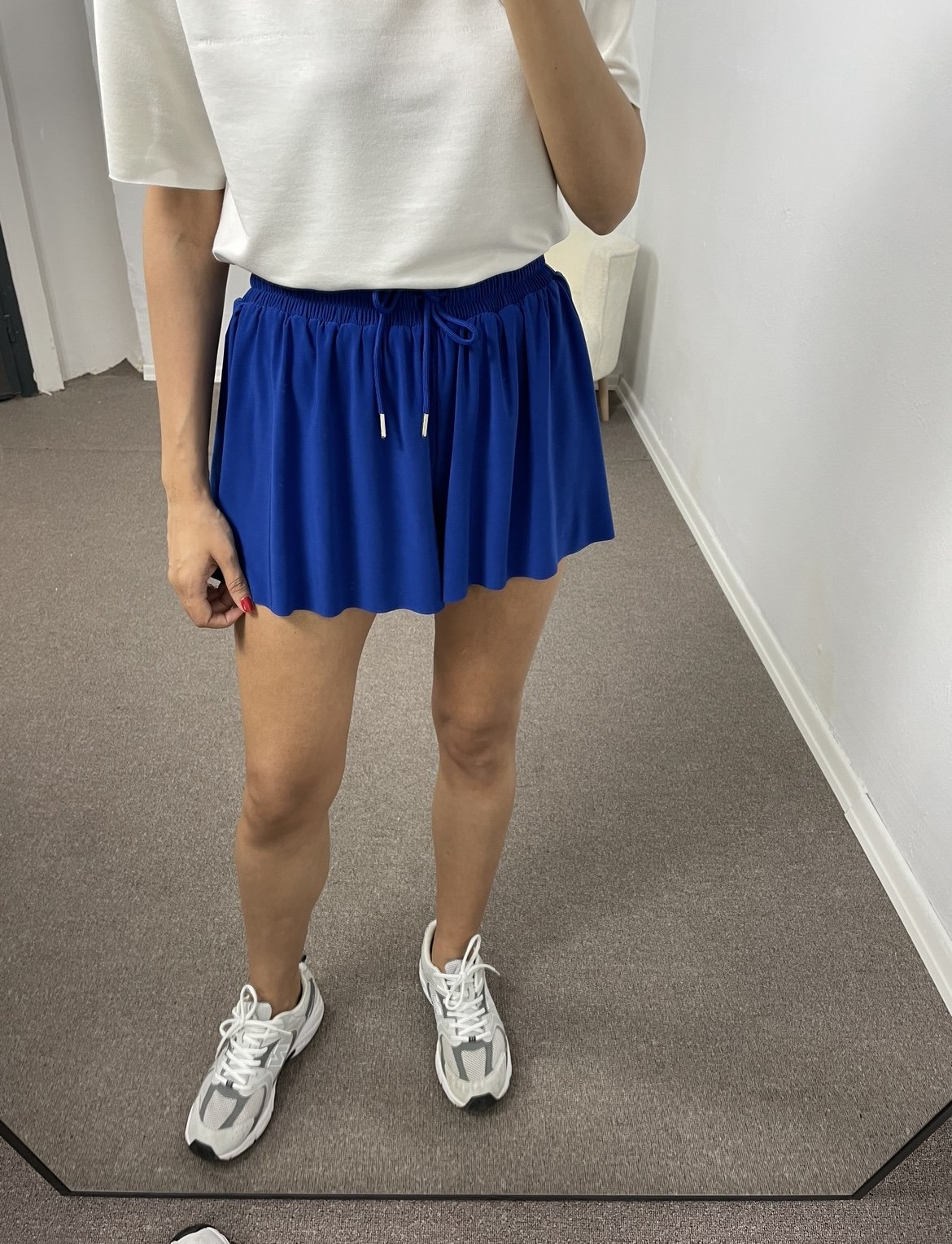 Mavi Taytlı Spor Şort