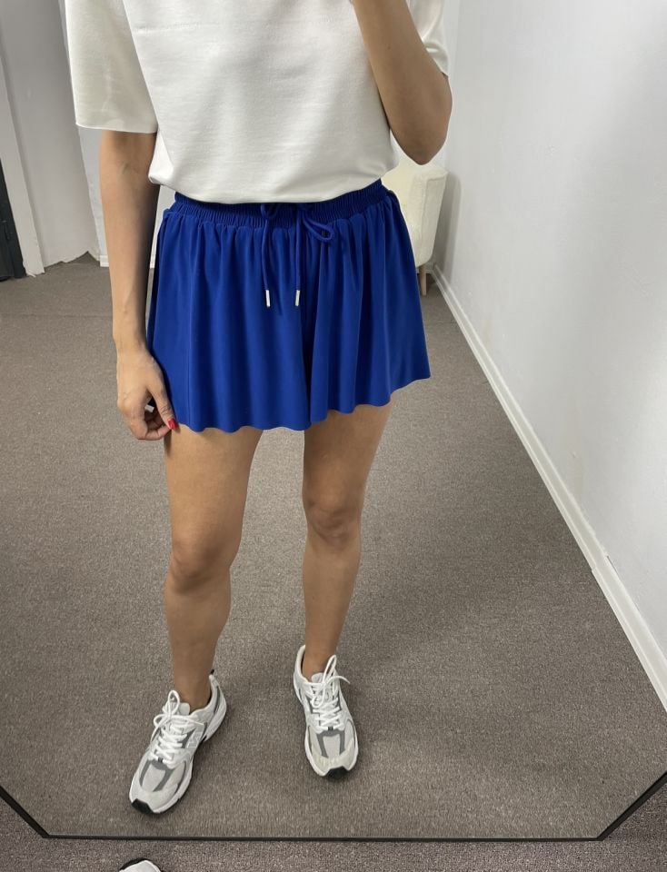 Mireva Mavi Taytlı Spor Şort