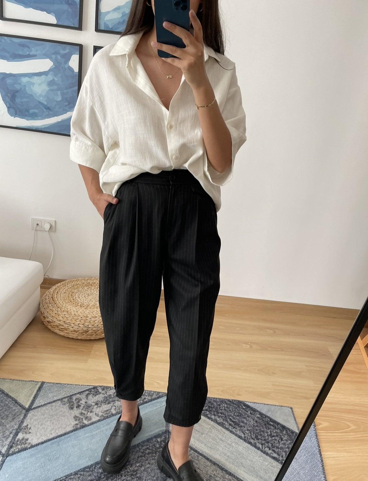 Sorin Siyah Çizgili Premium Pantolon